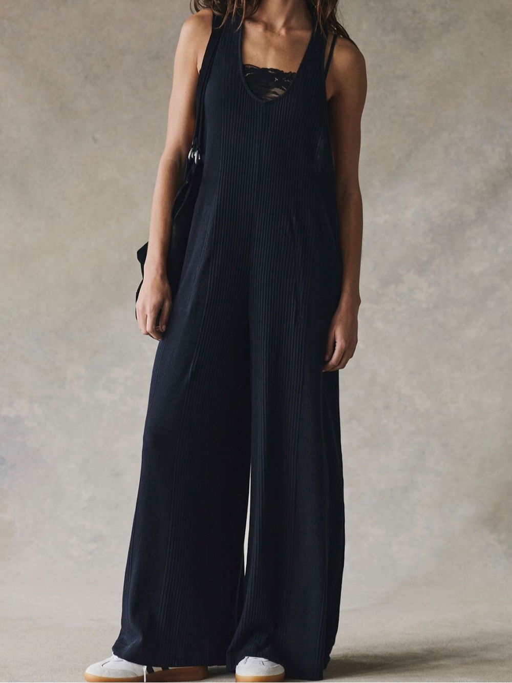 Free people ladies zena onepiece jumpsuit size large black